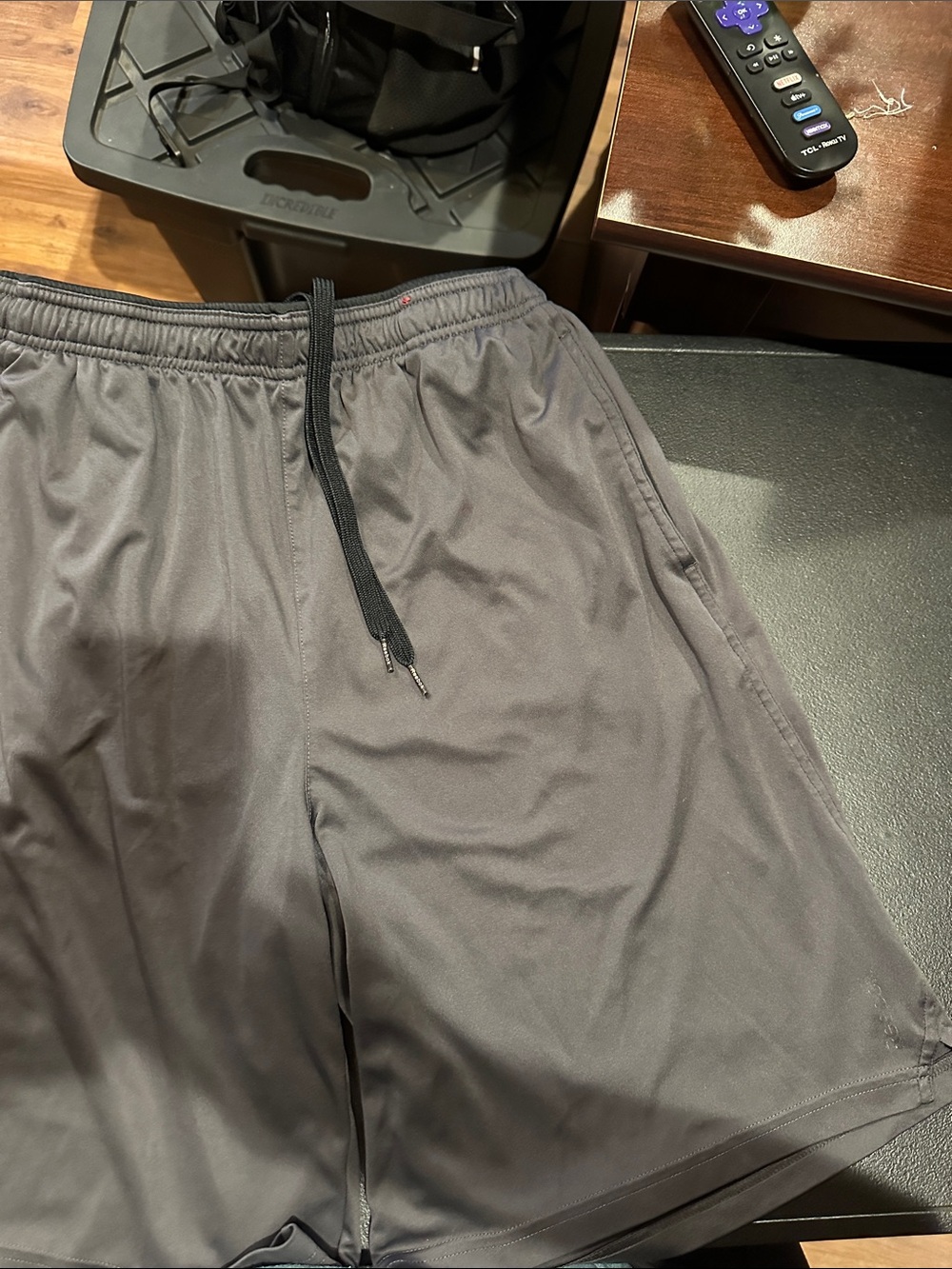 Reebok Men's Athletic Drawstring Shorts - Charcoal Gray